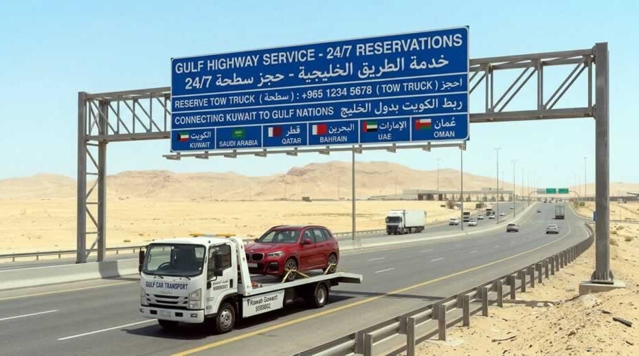 حجز ونش سطحة بين الكويت ودول الخليج